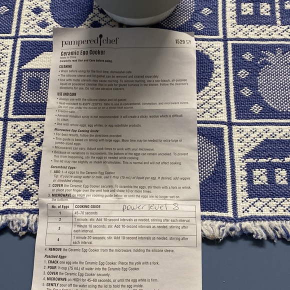 Pampered Chef Ceramic Egg Cooker - Picture 6 of 6